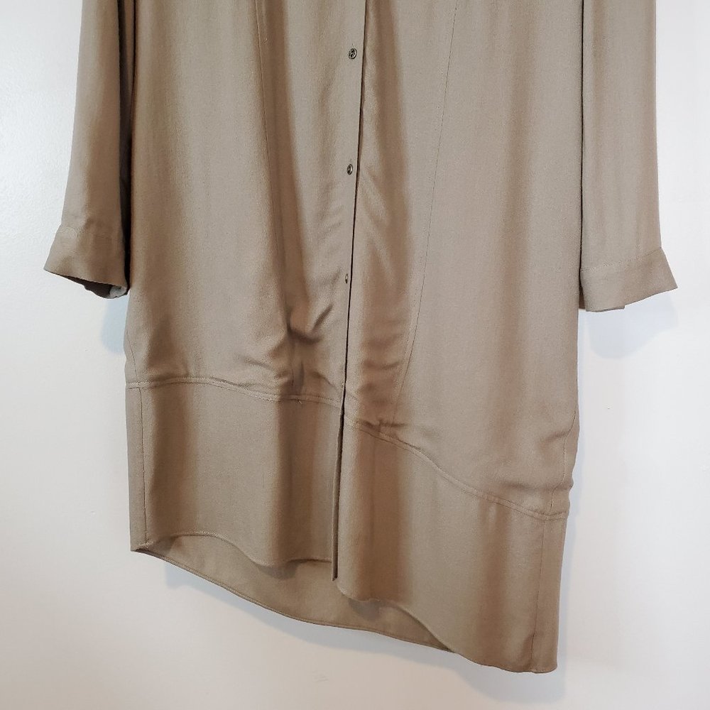 Helmut Lang - Wool Blend - Aysmmetrical Shirt Dress - Size 2 - Picture 6 of 12